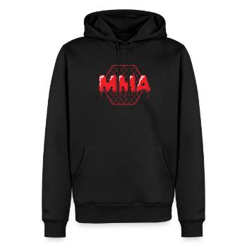 Cage MMA avec treillis d’arts martiaux mixtes - Sweat à capuche Premium bio Homme - noir - Devant - Nico (187cm)