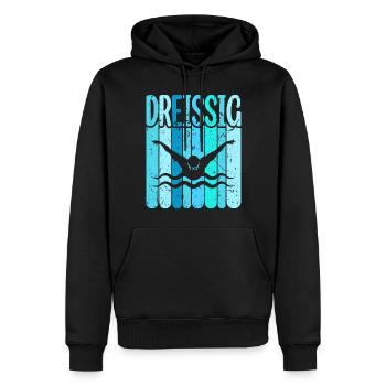 Schwimmen 30 Geburtstag Wasserratte Schwimm - Männer Premium Bio Hoodie - Schwarz - Vorne - Nico (187cm)