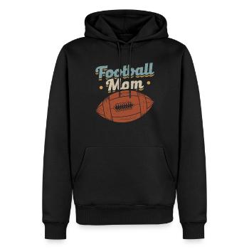 Rétro Football Femmes Maman - Sweat à capuche Premium bio Homme - noir - Devant - Nico (187cm)