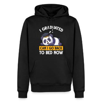 Graduierung Panda Männer Frauen Graduiert - Männer Premium Bio Hoodie - Schwarz - Vorne - Nico (187cm)