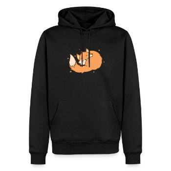 Fox dreams animal nature environment red fox - Men’s Premium Organic Hoodie - black - Front - Nico (187cm)