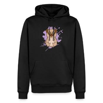 Carlin pour chien dans un animal japonais de style kawaii - Sweat à capuche Premium bio Homme - noir - Devant - Nico (187cm)