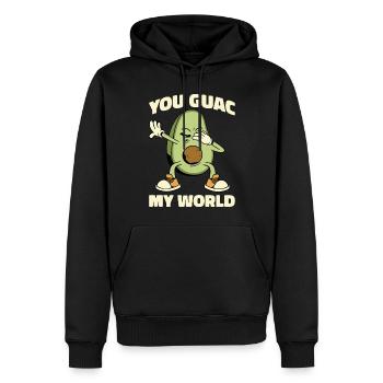 You Guac My World Avocado Geschenk - Männer Premium Bio Hoodie - Schwarz - Vorne - Nico (187cm)