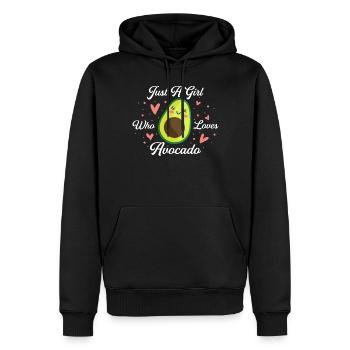 Just A Girl Who Loves Avocado Avocado Gift - Men’s Premium Organic Hoodie - black - Front - Nico (187cm)