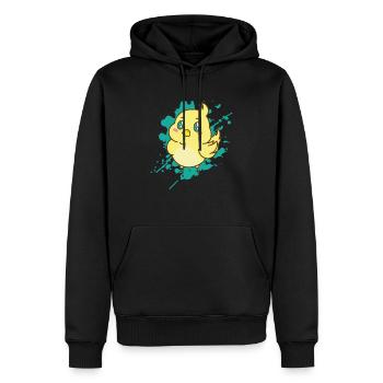 Birds in Japanese kawaii style animal - Men’s Premium Organic Hoodie - black - Front - Nico (187cm)