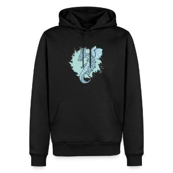 Drache in der Luft Fantasie Tier Fabel - Männer Premium Bio Hoodie - Schwarz - Vorne - Nico (187cm)