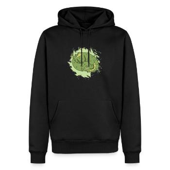 Drache schläft niedliches Fantasie Tier - Männer Premium Bio Hoodie - Schwarz - Vorne - Nico (187cm)