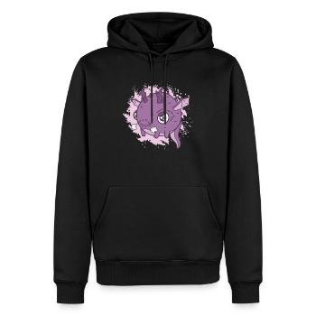 dicker Kawaii Drache ist sauer - Männer Premium Bio Hoodie - Schwarz - Vorne - Nico (187cm)