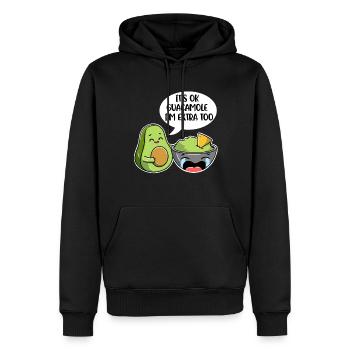 C’est du guacamole Ok en extra trop d’avocat cadeau - Sweat à capuche Premium bio Homme - noir - Devant - Nico (187cm)