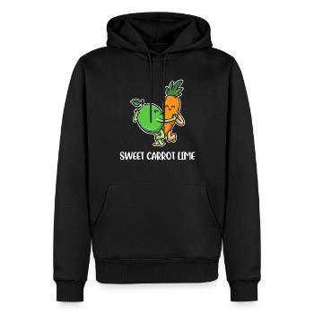 Sweet Carrot Lime Karotte Geschenk - Männer Premium Bio Hoodie - Schwarz - Vorne - Nico (187cm)