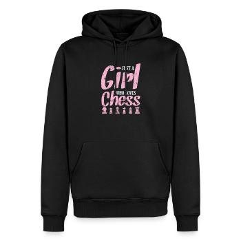 Juste une fille qui aime Chess Chess Casse-tête - Sweat à capuche Premium bio Homme - noir - Devant - Nico (187cm)