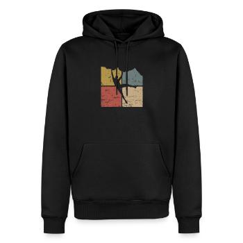 Escalade Bloc Hobby Fitness Sport - Sweat à capuche Premium bio Homme - noir - Devant - Nico (187cm)