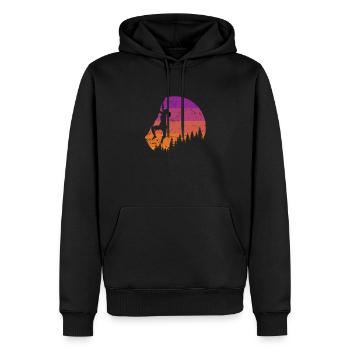 Klettern Hobby Fitness Bouldern Sport - Männer Premium Bio Hoodie - Schwarz - Vorne - Nico (187cm)