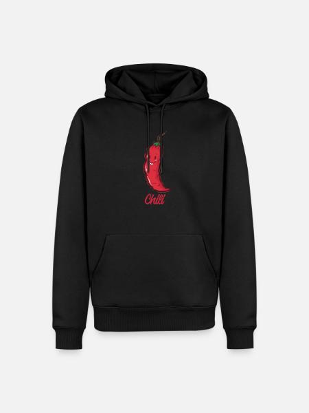 Chili Spice Taste Food Cooking - Men’s Premium Organic Hoodie - black