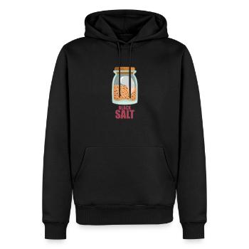 Black Salt Gewürz Geschmack Essen Kochen - Männer Premium Bio Hoodie - Schwarz - Vorne - Nico (187cm)