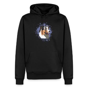 Chien Berger australien Elevage d’animaux de compagnie - Sweat à capuche Premium bio Homme - noir - Devant - Nico (187cm)