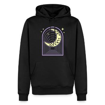 Sichel Pastel Goth Mond Hexenhaft - Männer Premium Bio Hoodie - Schwarz - Vorne - Nico (187cm)