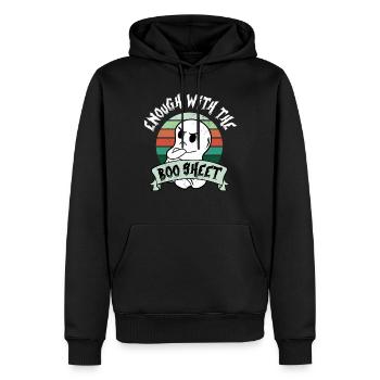 Assez avec le cadeau Boo Sheet Spirit - Sweat à capuche Premium bio Homme - noir - Devant - Nico (187cm)