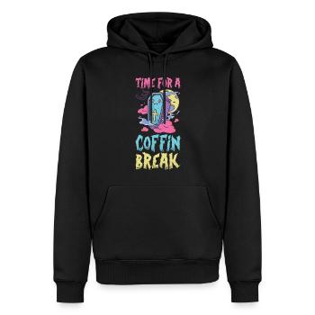 Time For A Coffin Break Vampir Geschenk - Männer Premium Bio Hoodie - Schwarz - Vorne - Nico (187cm)