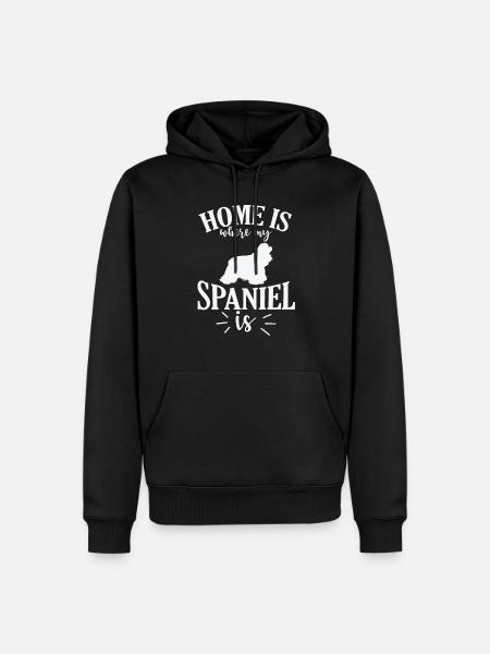 Home is where my Spaniel is Cockerspaniel Hund - Männer Premium Bio Hoodie - Schwarz