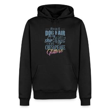 Ce n’est pas des poils de chien, c’est des paillettes de Chesapeake - Sweat à capuche Premium bio Homme - noir - Devant - Nico (187cm)