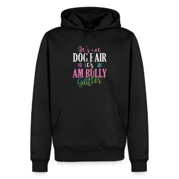 It's not Dog Hair It's AM Bully Glitter Bulldog - Men’s Premium Organic Hoodie - black - Front - Nico (187cm)