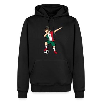 Dabbing Fußballspieler Mädchen Mexiko Fußball - Männer Premium Bio Hoodie - Schwarz - Vorne - Nico (187cm)