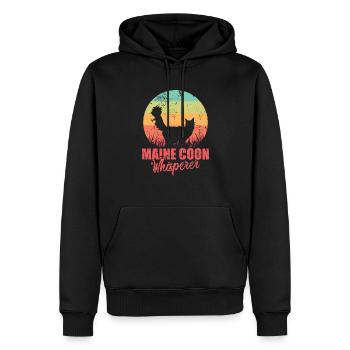 Maine Coon Whisperer Cat Pet Cat - Men’s Premium Organic Hoodie - black - Front - Nico (187cm)