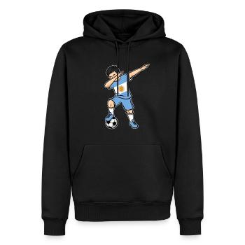 Dabbing Fußballspieler Jungen Argentinien Fußball - Männer Premium Bio Hoodie - Schwarz - Vorne - Nico (187cm)