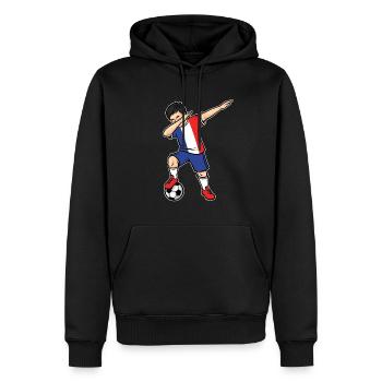 Dabbing Joueur de football Garçon France Football - Sweat à capuche Premium bio Homme - noir - Devant - Nico (187cm)
