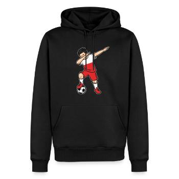 Dabbing Footballeur Jeune Pologne Football - Sweat à capuche Premium bio Homme - noir - Devant - Nico (187cm)