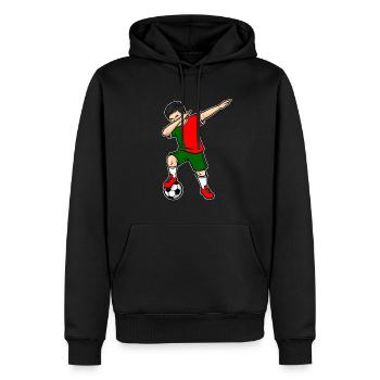 Dabbing Joueur de football Jeune Portugal Football - Sweat à capuche Premium bio Homme - noir - Devant - Nico (187cm)
