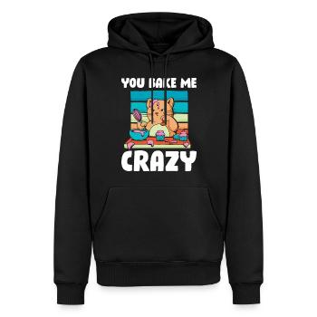 You Bake Me Crazy Baking Gift - Sweat à capuche Premium bio Homme - noir - Devant - Nico (187cm)