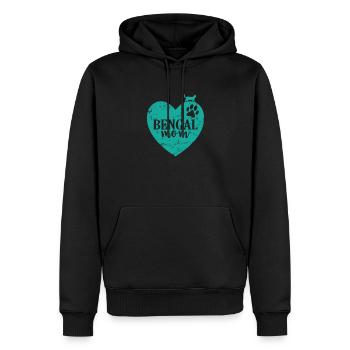 Bengal Mom Hauskatze Rasse Haustier - Männer Premium Bio Hoodie - Schwarz - Vorne - Nico (187cm)