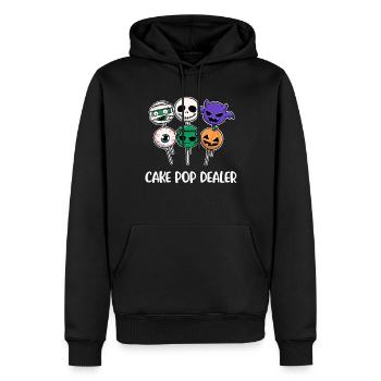 Cake Pop Dealer Cake Cadeau - Sweat à capuche Premium bio Homme - noir - Devant - Nico (187cm)