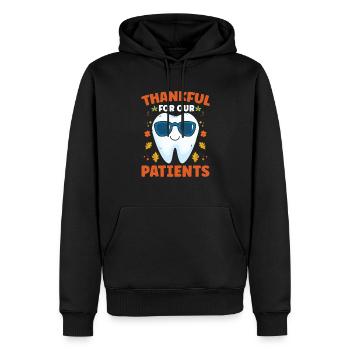 Reconnaissant pour nos patients dentiste dentaire - Sweat à capuche Premium bio Homme - noir - Devant - Nico (187cm)