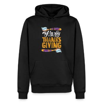 Joyeux Thanksgiving Dentiste Dental Tech Citrouille - Sweat à capuche Premium bio Homme - noir - Devant - Nico (187cm)