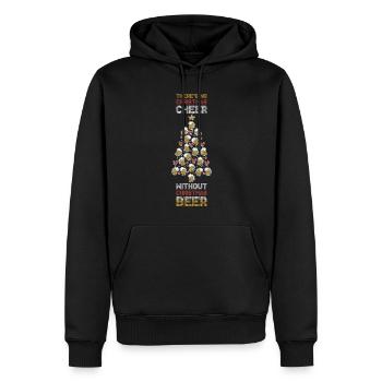 Christmas Beer Weihnachtsessen Geschenk - Männer Premium Bio Hoodie - Schwarz - Vorne - Nico (187cm)