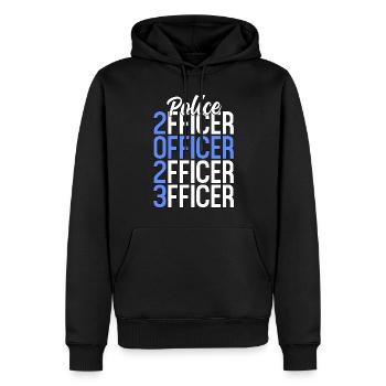 Stolzer Polizist Akademie Abschluss Thin Blue - Männer Premium Bio Hoodie - Schwarz - Vorne - Nico (187cm)