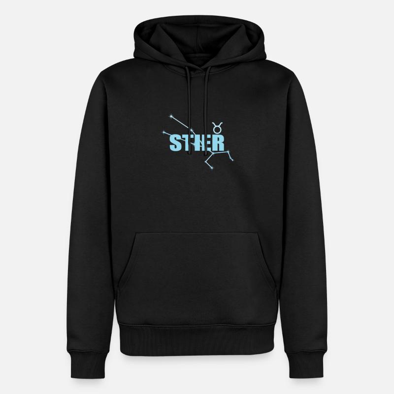 Stier Sternzeichen Taurus Sternbild - Männer Premium Bio Hoodie - Schwarz