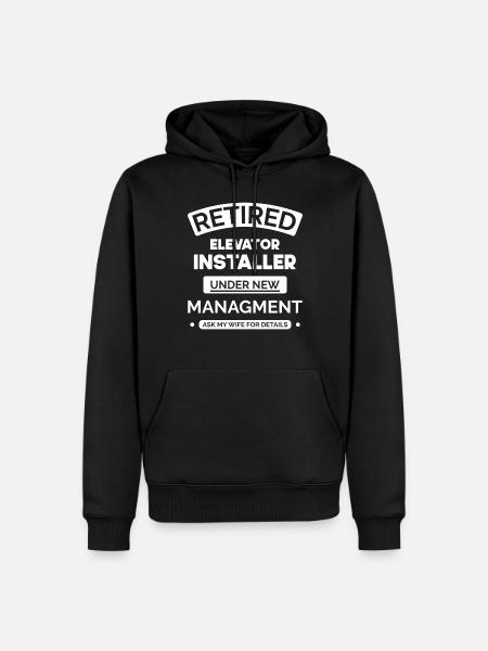 Retired elevator fitter - Men’s Premium Organic Hoodie - black