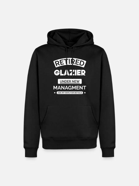 Retired glazier - Men’s Premium Organic Hoodie - black