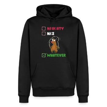 Naughty Nice Whatever Unartig oder nett Geschenk - Männer Premium Bio Hoodie - Schwarz - Vorne - Nico (187cm)
