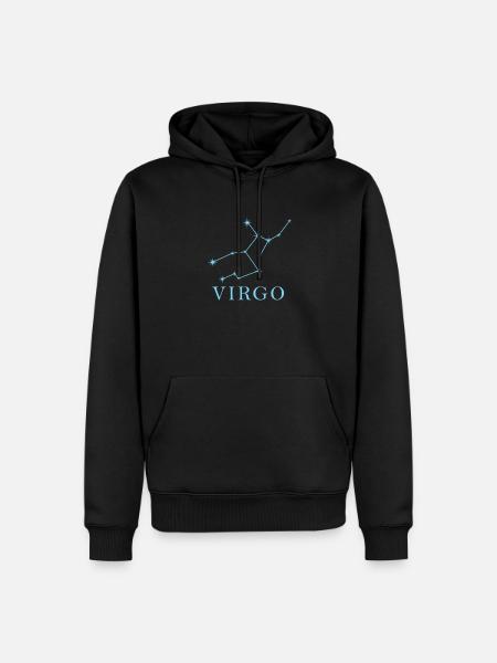 Sternkonstellation Sternzeichen Jungfrau - Männer Premium Bio Hoodie - Schwarz