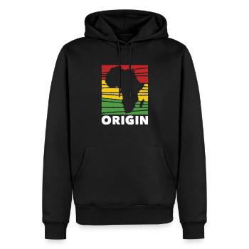 Herkunft Schwarze Geschichte Afroamerikaner - Männer Premium Bio Hoodie - Schwarz - Vorne - Nico (187cm)
