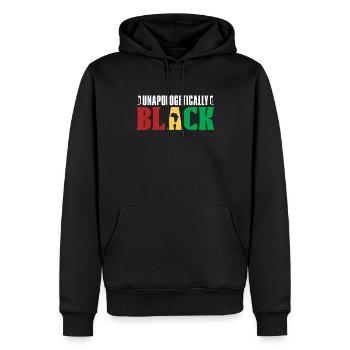 Entschuldigungslos Black History Afroamerikaner - Männer Premium Bio Hoodie - Schwarz - Vorne - Nico (187cm)