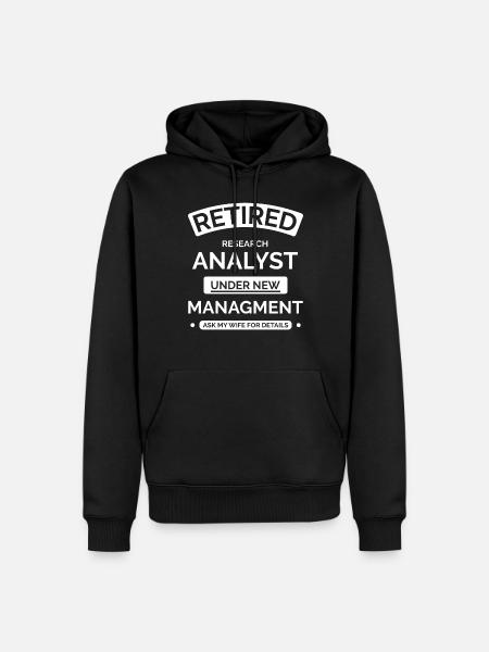 Retired Research Analyst - Men’s Premium Organic Hoodie - black