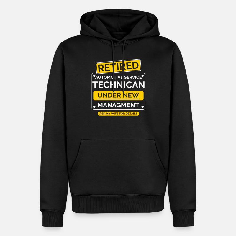Retraite des techniciens automobiles - Sweat à capuche Premium bio Homme - noir