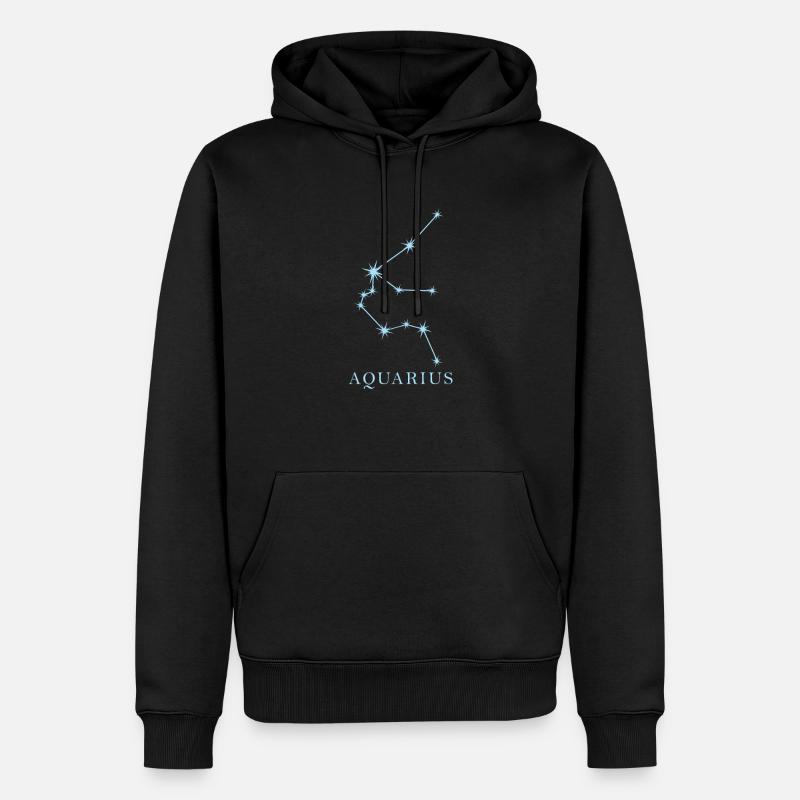 Sternkonstellation Sternzeichen Aquarius - Männer Premium Bio Hoodie - Schwarz