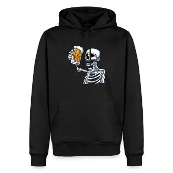 Beer Skeleton - Men’s Premium Organic Hoodie - black - Front - Nico (187cm)